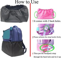 Backpack Bottom Protector Cover Heavy Duty Anti 13.39*7.87*7.09 inch, Black
