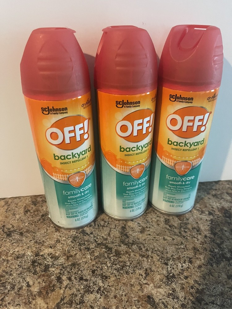 3Pk-OFF! Backyard Insect Repellent. Smooth & Dry 6 Oz Bug Spray
