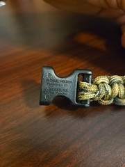 Survival Bracelet 550 Paracord Size Medium Camo Military Made in USA Weinerlock