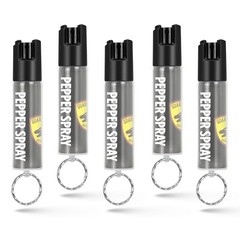 Police Edition Pepper Spray Keychain Self Defense Maximum Strength, 16 5-Pack