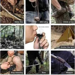 Paracord Bracelet Adjustable Size, Outdoor Multifunctional MULTI PURPOSE NEW