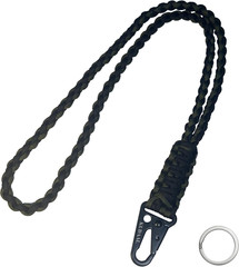 Paracord Lanyard Keychain – Heavy Duty Key Strap with Whistle & Badge ID Wallet