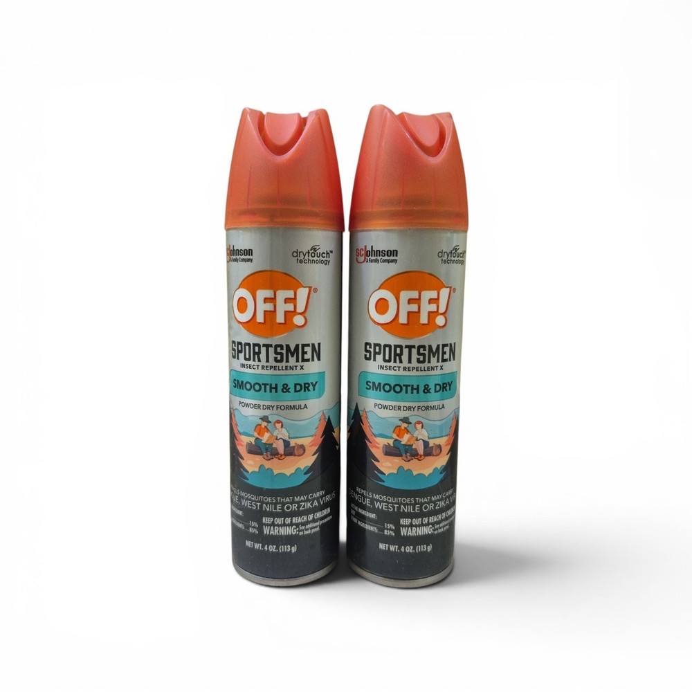 2x OFF! Sportsmen Smooth and Dry 15% Deet Insect Mosquito Repellent 4oz Cans NEW