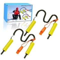 Retractable Ice Safety Picks – 11.5FT Extra Long Lanyard – Safety Pack of 2
