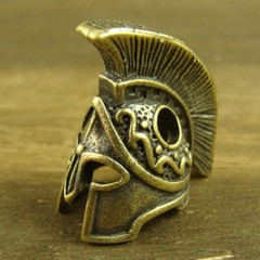 Brass “Helmet” knife Lanyard Bead Paracord beads crafted for EDC gear XLH036