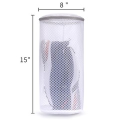 Muchfun 2Pcs Shoes Washing Machine Bag, Honeycomb Mesh 2Shoes White