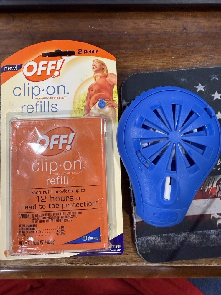 OFF! Clip-On Mosquito Repellent… 2 Refills For Fan 12 Hr Protection Bug + 1