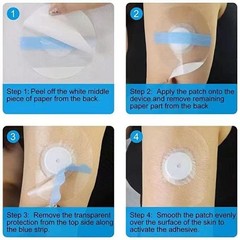 55Pack Freestyle Libre 2 Sensor Covers, Latex-Free Hypoallergenic Waterproof Adh