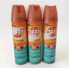 OFF Family Care Smooth and Dry Insect Mosquito Repellent w/ Deet 4oz (Lot Of 3)