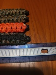 8 Inch Paracord Bracelet With Copper Wire Core – 4 Pack – Camo/Black/Orange