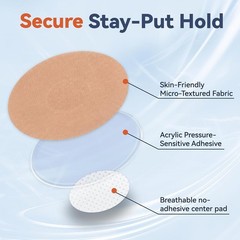 Freestyle Libre 3/Libre 3 Plus Sensor Covers, Non-Adhesive Center, Acrylic Pr.,,