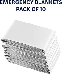 10x Emergency Mylar Thermal Blankets Survival First Aid Kit Camping Outdoor Cold