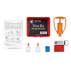 Archer MedTech Brand Ven-Ex venom extractor kit with Bonus keychain CPR shield.