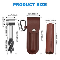 2PCS Manual Hand Auger Wrench Outdoor Survival Wood Gear Drill Kit for Bushcraft