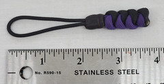 Paracord ~ Purple & Black ~ Zipper Pull/Knife Lanyards/Key Fob/Tool Keeper ~ 05