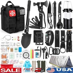 250Pcs Survival Kit Emergency First Aid Portable Molle Bag Adventure Gear New
