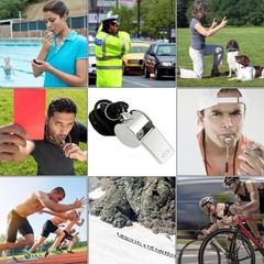24 Piece Whistle, Stainless Steel Whistle with Cord, Whistle Suitable…