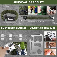 Survival Kit 150 PCS Emergency Gear with Trauma Bag Molle Pouch for Camping