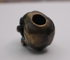 Blackened Brass Skull Lanyard Bead / Paracord / Knife Accessory