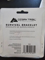 NEW Ozark Trail survival bracelet(550cord, bottle opener, fire starter, whistle)