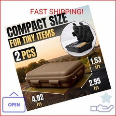 2 Pcs Small Waterproof Box – Compact Size, Lightweight, Easy Carry Geocache Cont