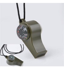 3 packs Whistle Compass Thermometer 3 In 1 Multi-Functional Emergency Survival