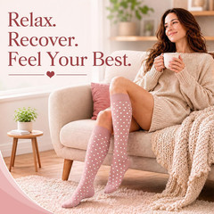 Compression Socks for Men and Women 15-20 mmHg Graduated Support Athletic Travel