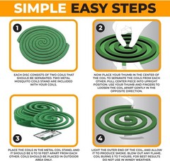 20PCS Mosquito Repellent Coils with Holders – Outdoor Insect Control & Long-Last