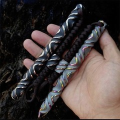 EDC Titanium Alloy Multi Tools Pry Bar Crowbar Bottle Opener Keychain Pendant
