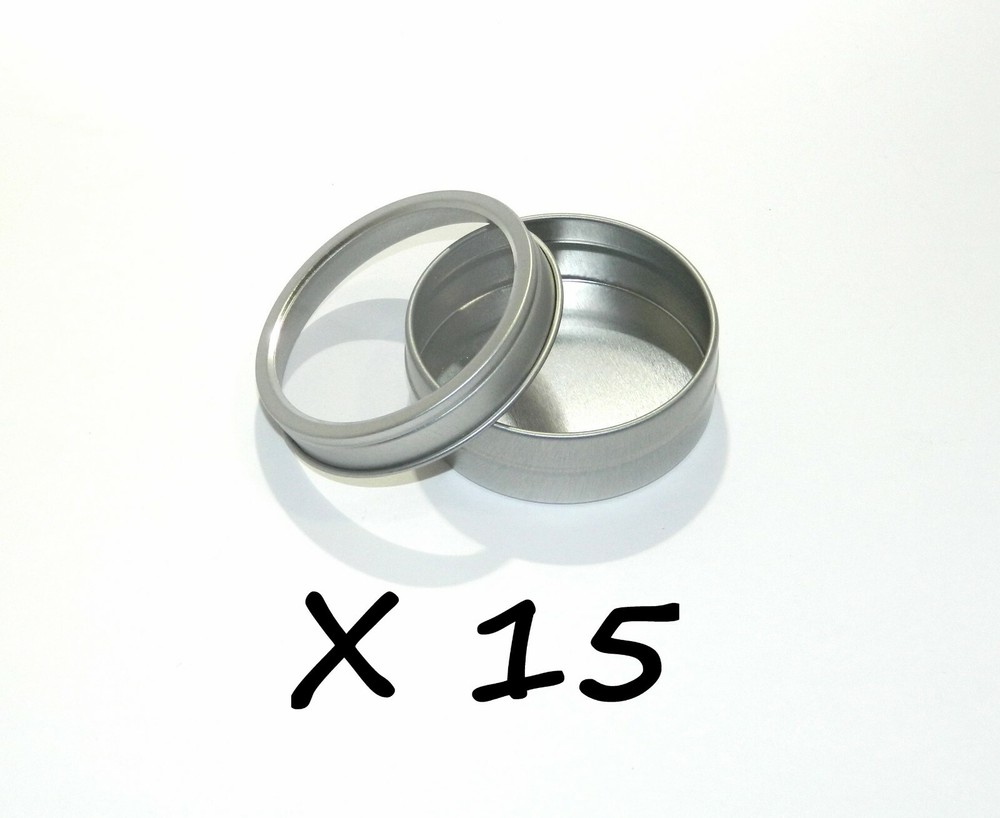 2oz Round Metal Window See Through Slip Lid Tin Can Survival Craft Container X15