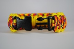 550 Paracord Survival Bracelet King Cobra Yellow/Phoenix Rising Made in the USA