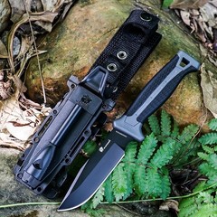 HX Outdoors Extra Sharp Bushcraft Knife With Fire Starter Premium D2 Steel