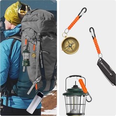 Paracord Keychain for Men Women Paracord Carabiner Backpack Keychain with
