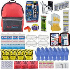 72 Hour Deluxe Emergency Kit, 4-Person 3-Day Backpack, First Aid Kit, Survival B