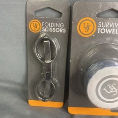 UST Survival Lot Card Towel (2-pack) & Folding Scissors