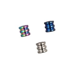 Vctitil 3 Pcs Titanium Alloy TC4 Knife Lanyard Beads,Parachute Cord Bead,Colu…
