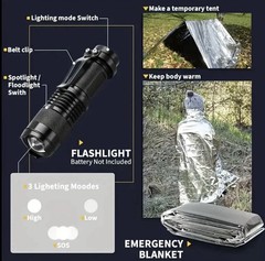 Ultimate Emergency Survival Kit 38 PCS Outdoor Camping Hiking Tactical First Aid