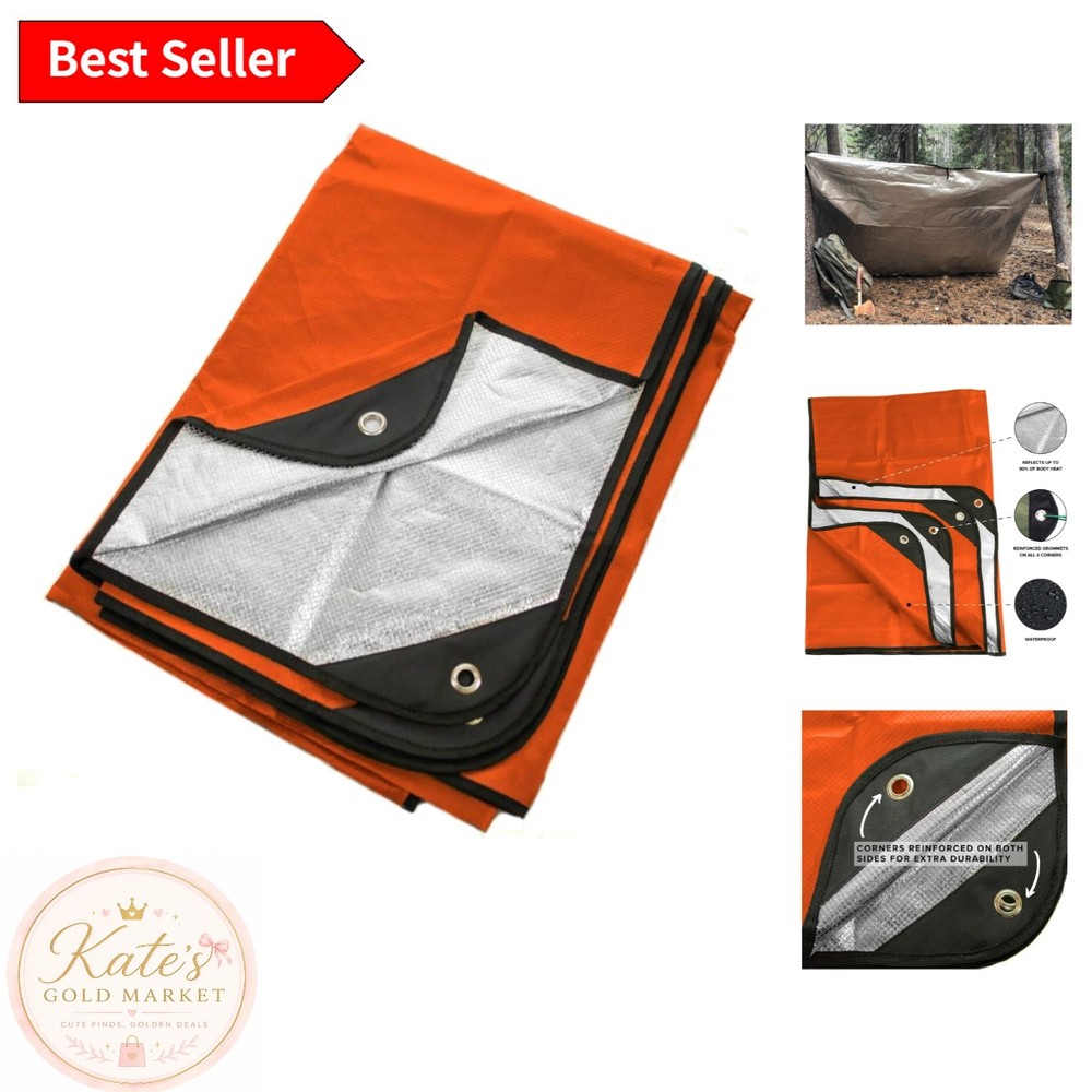 Lightweight Insulated Tarp & Survival Blanket 60x82in – Windproof Adventure Gear