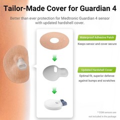 CGM Patches for Medtronic Guardian 4 Sensor, 20-Count Waterproof Guardian 4 O…