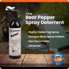 UDAP #12 Bear Spray 7.9oz Range up to 30 feet! Pepper Power® OC Spray