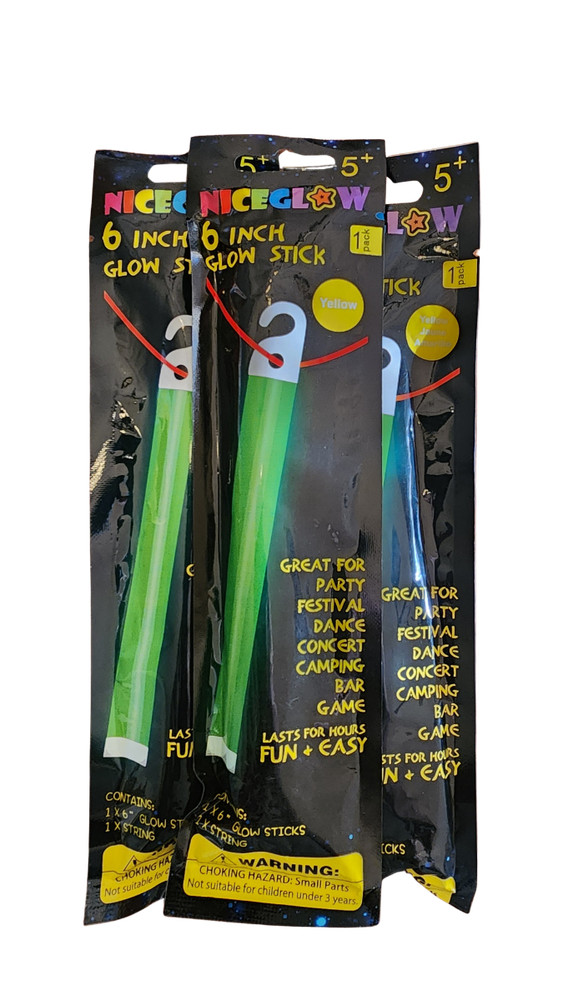 6 Inch Glow Light Stick Outdoor Chemical Fluorescent With Hook