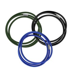 3 Pack Trash Can Bands Small(13-30gal), 1 Pcs Black+1 Blue+1 Green