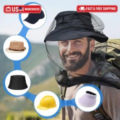 2 Pack Mosquito Head Net Bug Protection Ultra Fine Mesh Camping Hiking