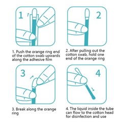 50PCS Medical Alcohol Disposable Emergency Cotton Stick Iodine Disinfected Swab