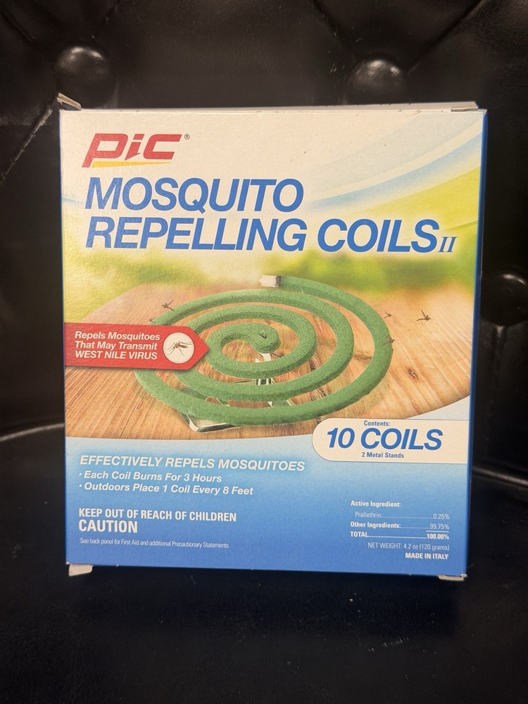 PIC Mos. Repelling Coils. Package of 10 coils For outdoor use #C-10-12