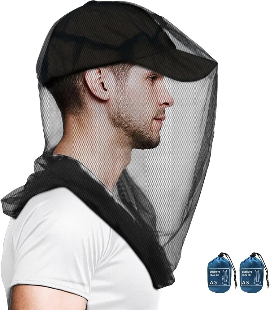 Premium Mosquito Head Net for Insect, 2 Pack, Fly & Bug Protection | Ultra Large