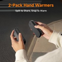 Hand Warmers Rechargeable, Electric Warmer 2 Pack, Black 2 Packs