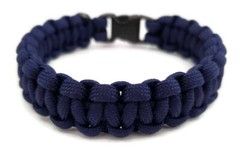 Paracord Bracelet 550 Black Tactical 3/8″ Buckle (Midnight Blue) Hand Made