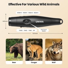 Bear Horn – 125± dB Loud Safety Alarm with Compass & Retractable Hook, Compac…