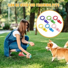 42 Pcs Sport Whistle with Bracelet, 6 Colors Loud Plastic Whistles with
